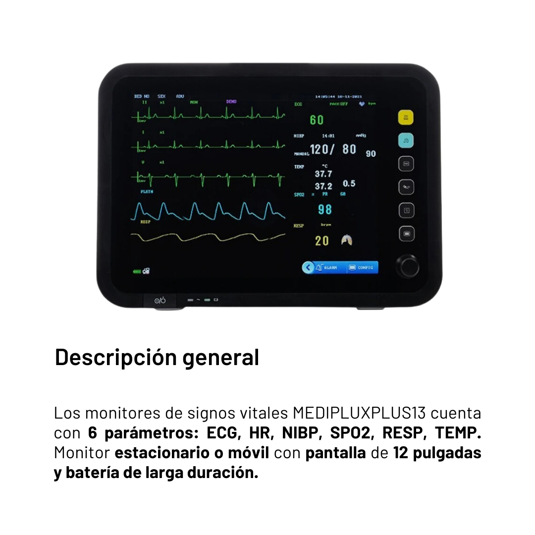 Monitor de signos vitales Modelo. SonOXI (6 Parámetros)