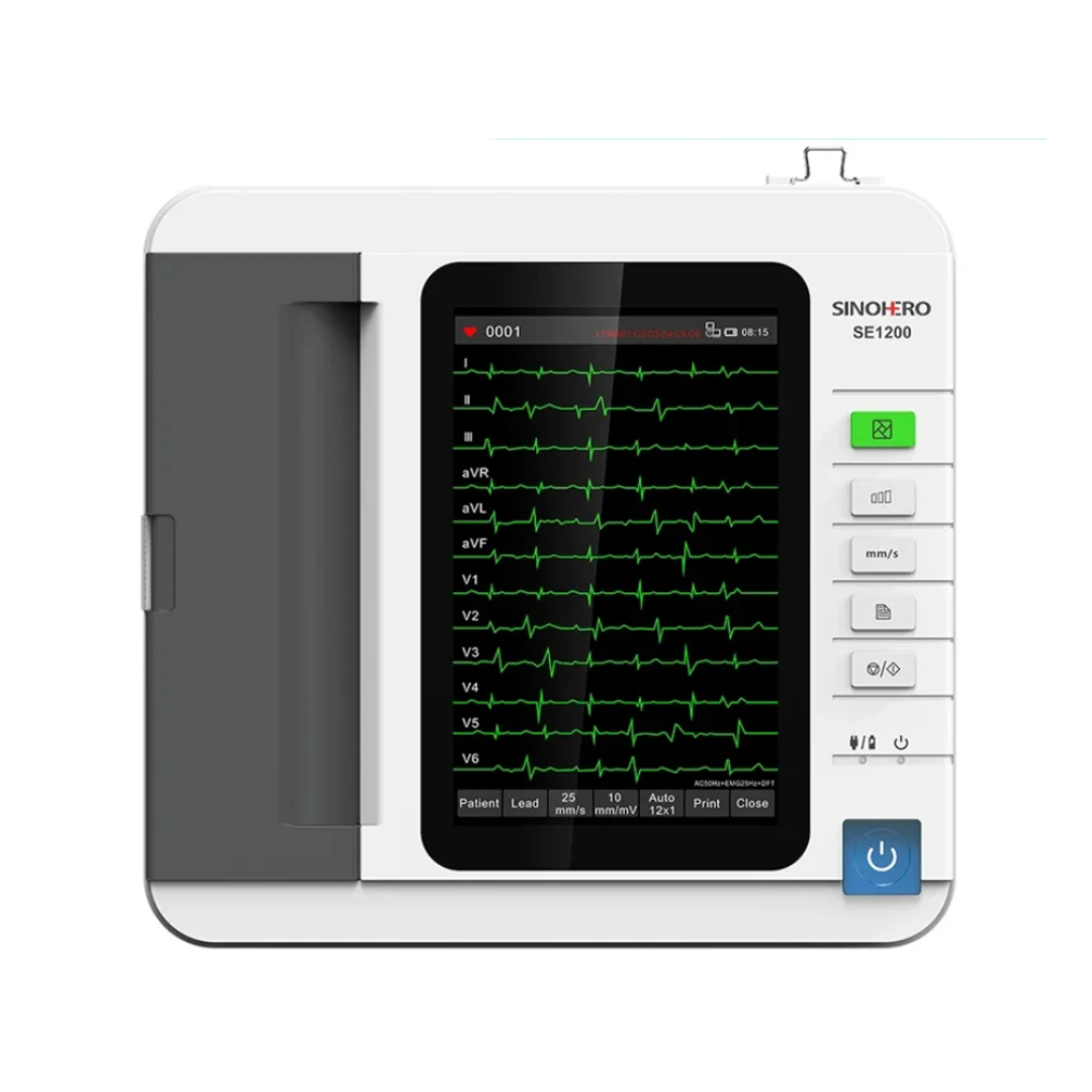 Electrocardiógrafo de 12 canales y 12 derivaciones